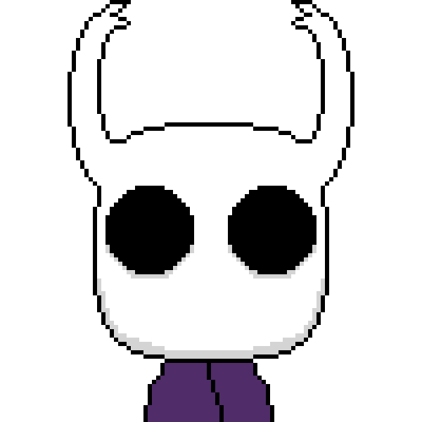 A picture of The knigh The main character of Hollow Knight